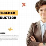 Math Teacher Introduction Template - Professional educator portrait with biographical content and credentials