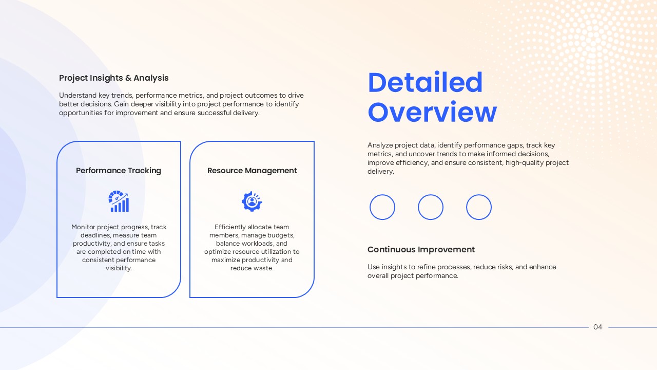 Medical Report Template - Two-column analysis with performance tracking and circular progress indicators