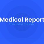 Medical Report Template - Clean title slide with blue gradient and dotted pattern overlay design