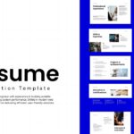 Minimalist Resume Template - Clean cover showcasing blue-accented professional presentation with thumbnail previews