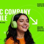 Music Company Profile Template - Title slide to introduce your music business presentation professionally