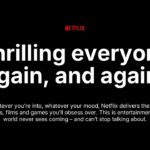 Netflix Template - Content discovery slide with 'Your Next Favorite Show' headline and thumbnail grid