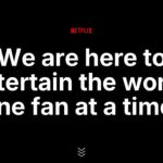 Netflix Template - Mission statement slide with large typography on red to black gradient