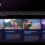 Netflix Template - My List feature slide with personal watchlist thumbnails and descriptions