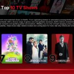 Netflix Template - Global Top 10 TV shows ranking with numbered thumbnails in horizontal layout