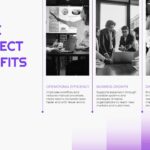 Project Benefits Template - Thank you closing slide with centered text on professional dark gradient background