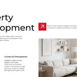 Real Estate Property Development Template - Project descriptions with minimalist interior photography