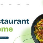 Restaurant Theme Template - Hero title slide with food imagery to launch your restaurant presentation