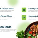 Restaurant Theme Template - Menu highlights slide to showcase your signature dishes and specialties