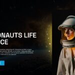 Space Template - Content slide to explain astronaut life and space mission details