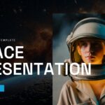 Space Template - Main template overview showing cosmic design elements for science presentations