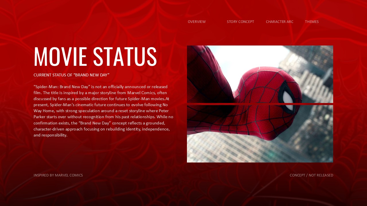 Spider-Man Brand New Day Movie Template PPT & Google Slides