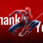 Spider-Man Thank You Template - Closing slide with dynamic Spider-Man character illustration