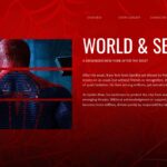 Spider-Man World Setting Template - Grounded New York setting slide with iconic spider emblem imagery