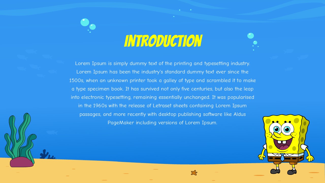 SpongeBob inspired introduction template