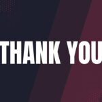 Sports PowerPoint Template - Minimalist thank you closing slide with centered text on gradient background