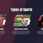 Sports PowerPoint Template - Three-column grid showcasing individual, team, and indoor sports categories