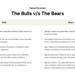 Stockbrokers Philosophy Bulls vs Bears - Clean comparison table contrasting optimistic and pessimistic market views