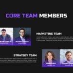Team Introduction Template - Core members by marketing and strategy teams