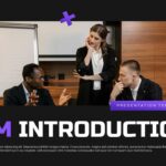 Team Introduction Template - Title slide with business meeting photo