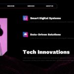 Technology Template - innovations slide with VR headset and feature boxes