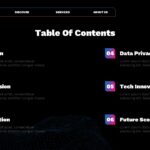 Technology Template - table of contents with 6 numbered sections