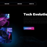 Technology Template - tech evolution slide with image gallery