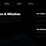 Technology Template - vision and mission slide with content boxes
