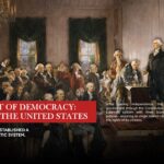 US History Constitutional Convention Template - Founding Fathers deliberation scene with democracy theme