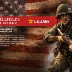 US History Global Military Power Template - WWII soldier with American flag background
