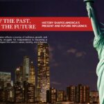 US History Modern America Template - Statue of Liberty with New York skyline at night