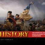 US History Slides Template - Title slide with Washington Crossing the Delaware painting background
