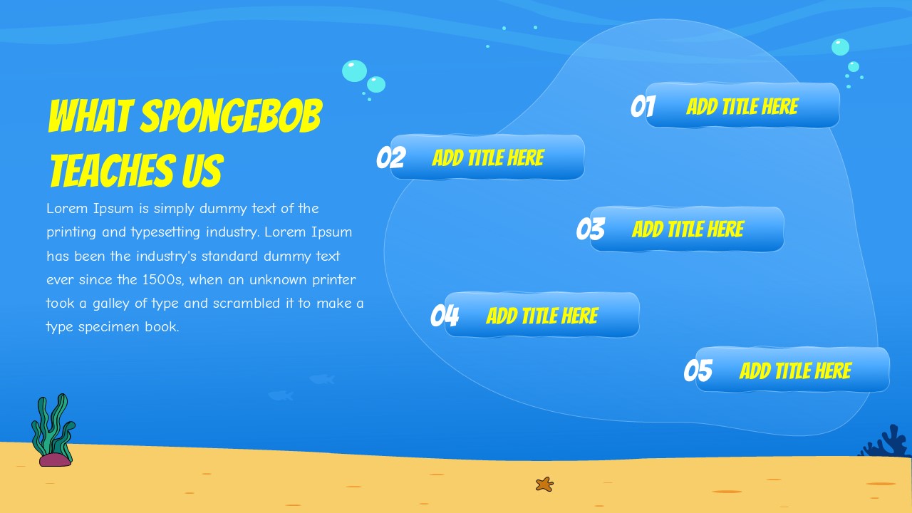 SpongeBob Inspired List Template