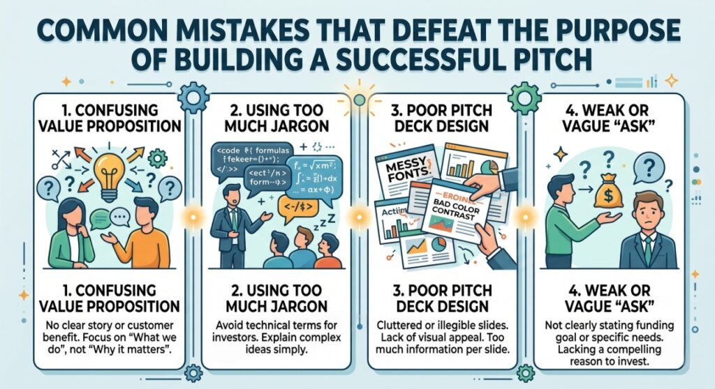Common Mistakes That Defeat the Purpose of a Building a Successful Pitch