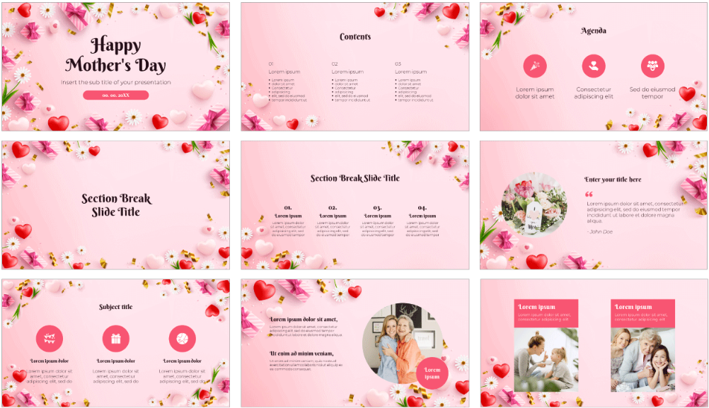 cute mothers day template