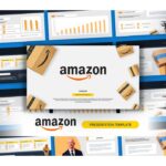 Amazon PowerPoint Template - Cover slide with logo and delivery drone