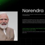 World Leaders Template - Narendra Modi profile slide for presenting Indian politics and economic development