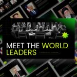 World Leaders Template - Cover slide to introduce presentations about global politics and international leadership