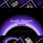 Audit Report Template - 3D presentation overview with multiple slides