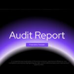 Audit Report Template - title slide with purple gradient and dark theme