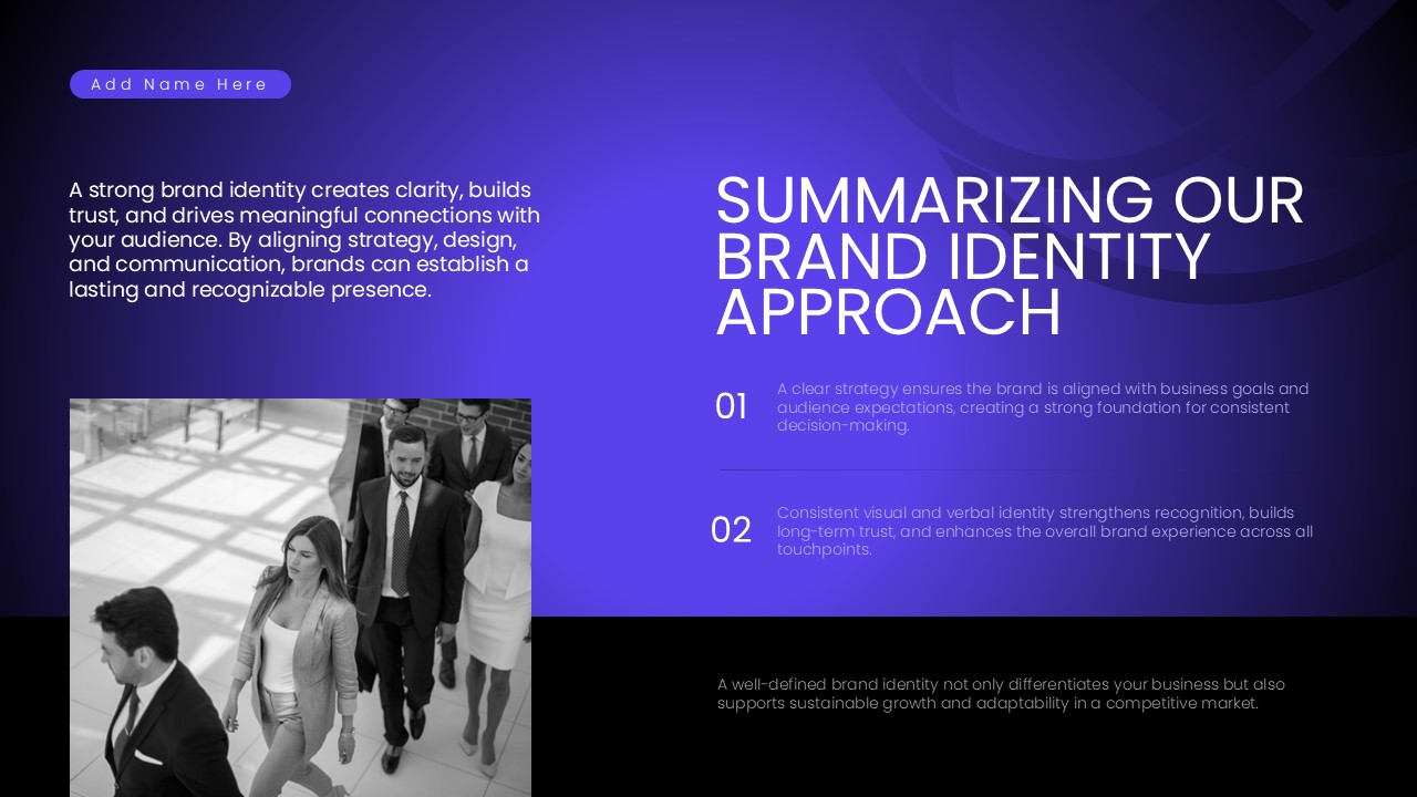 Brand Identity Template - Approach summary with business professionals