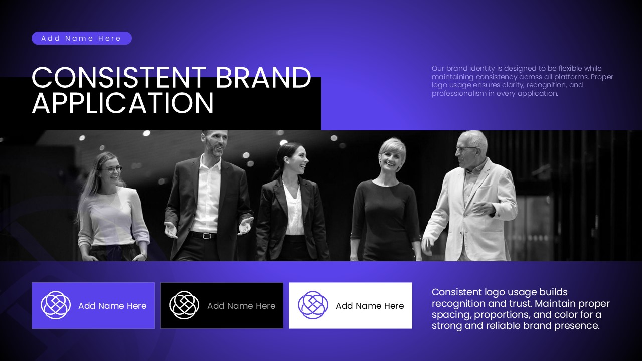 Brand Identity Template - Consistent brand application with logo variants