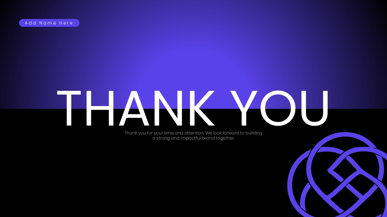 Brand Identity Template - Thank you closing slide