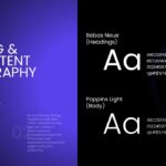 Brand Identity Template - Typography showcase with font samples