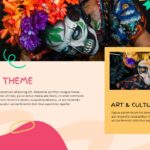 Carnival Slides Template - Festival theme slide with Day of the Dead imagery and art culture section