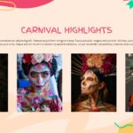 Carnival Template - Highlights gallery slide with four carnival images showing diverse cultural celebrations