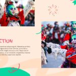 Carnival PowerPoint Template - Introduction slide with two-column layout and carnival performer photos
