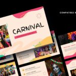 Carnival Template - Overview of festive presentation slides with vibrant colors and carnival theme elements