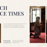 Christianity Template - Church Service Times with Bible and prayer photos