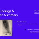 Clinical Case Review Template - Chest X-ray presentation alongside examination findings and laboratory results
